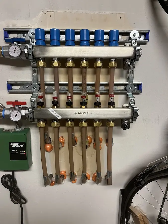 Plumber performing Gas Line Installation at a residential property in Blair